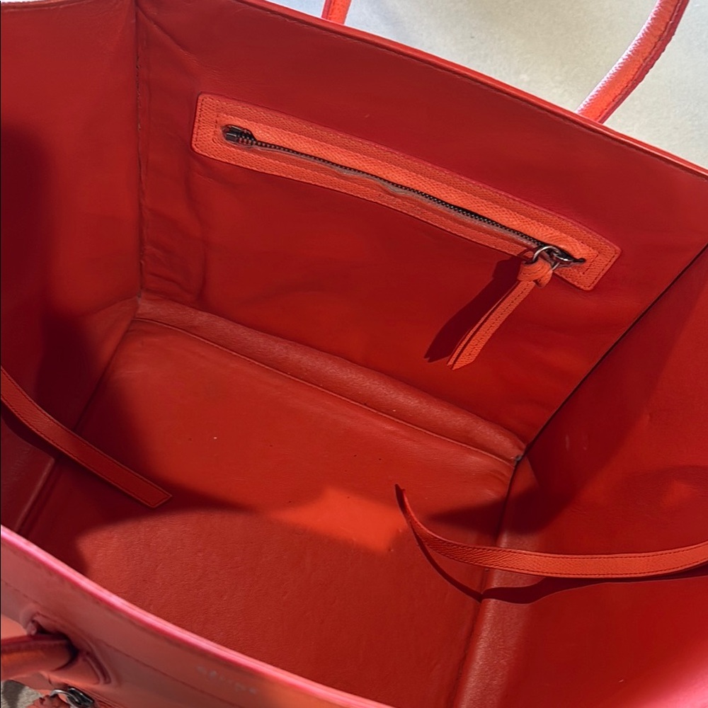 Iconic Authentic Celine Orange Luggage Tote Bag 12inch - Picture 5 of 8